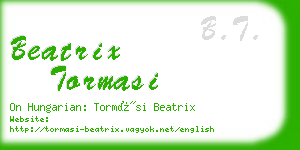 beatrix tormasi business card